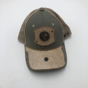 Somher Only Baseball Hat Womens Snap Back Cowhide Brim Used Green Brown Preowned